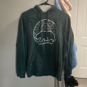 mens california republic green sweatshirt size M